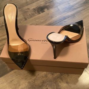 Gianvito Rossi patent leather mules